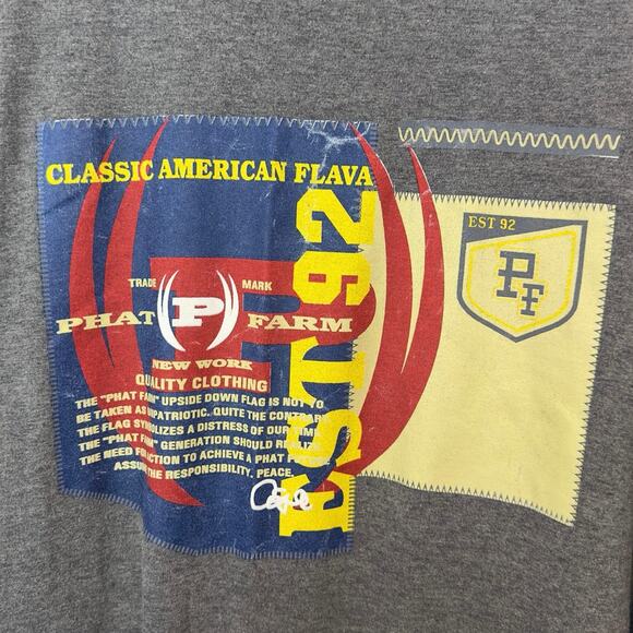 Vintage Phat Farm Classic American Flava Men’s Long Sleeve T-Shirt Size XXL - Picture 4 of 8